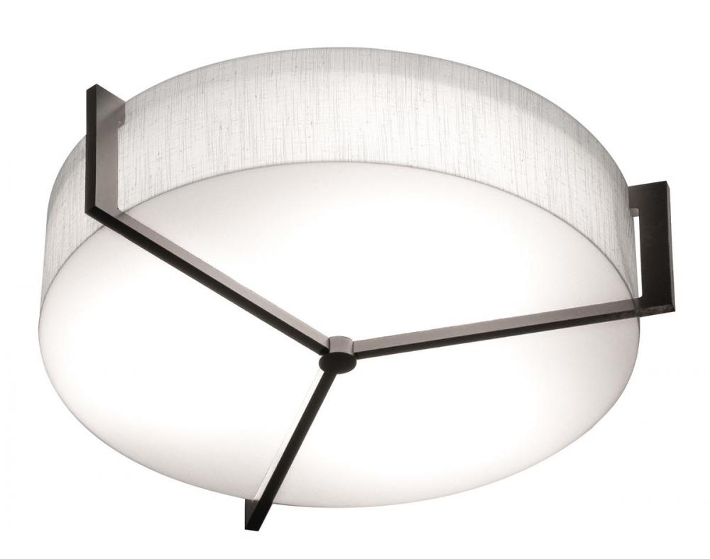 Apex 17'' LED Flush,120-277V,3 CCT,ES,LW,BB