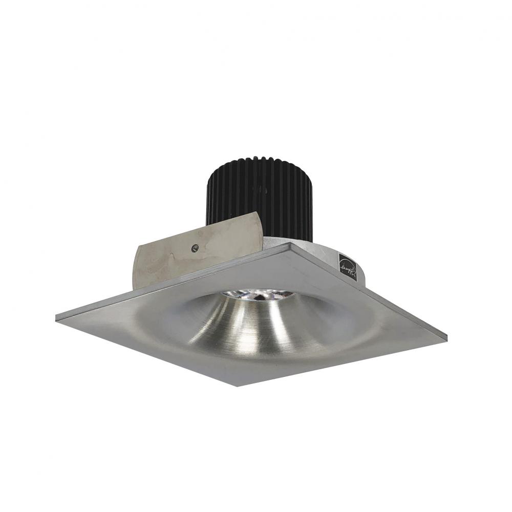 4" Iolite LED Square Bullnose, 10-Degree Optic, 950lm / 12W, 3000K, Natural Metal Finish