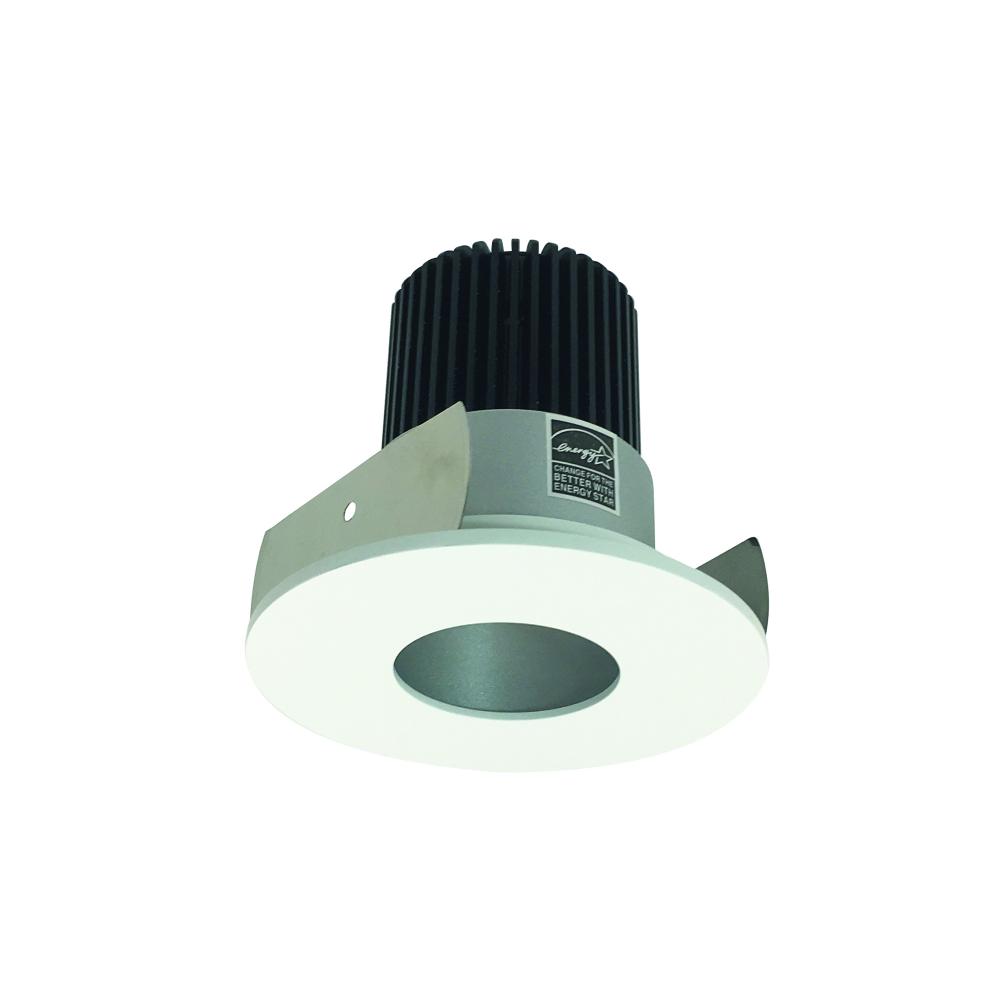 2" Iolite LED Round Pinhole, 1000lm / 14W, 3500K, Haze Pinhole / Matte Powder White Flange