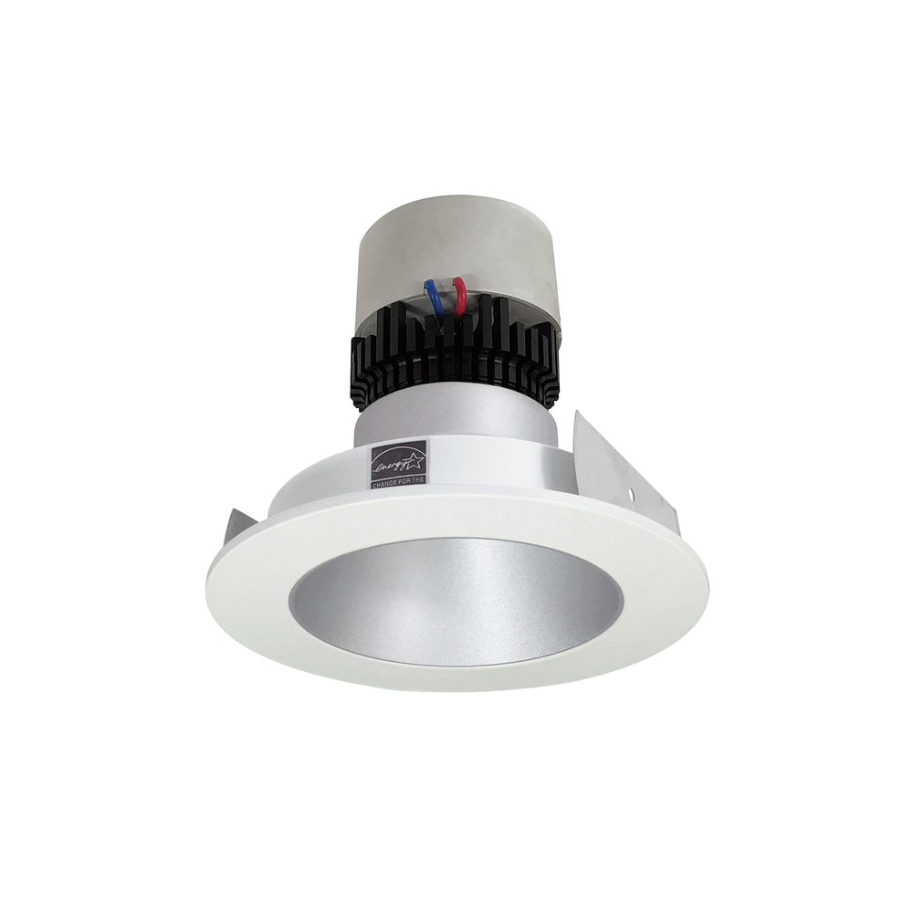 4" Pearl LED Round Retrofit Reflector, 1000lm / 12W, 3000K, Haze Reflector / White Flange