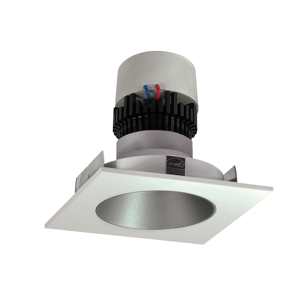 4" Pearl LED Square Retrofit Reflector with Round Aperture, 800lm / 12W, Comfort Dim, Haze