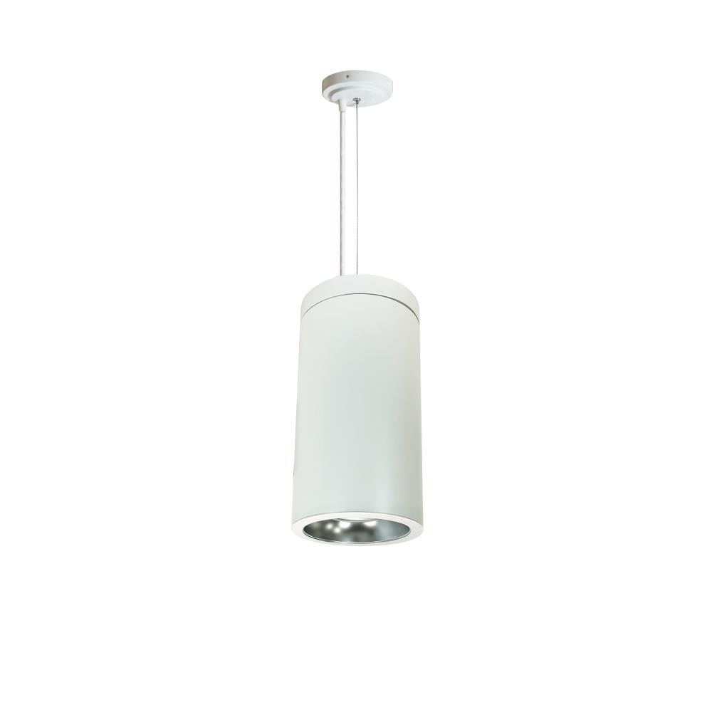 6" Cobalt Cable Mount Cylinder, White, 1000L, 3500K, Diffused Clear/White Reflector, 120V