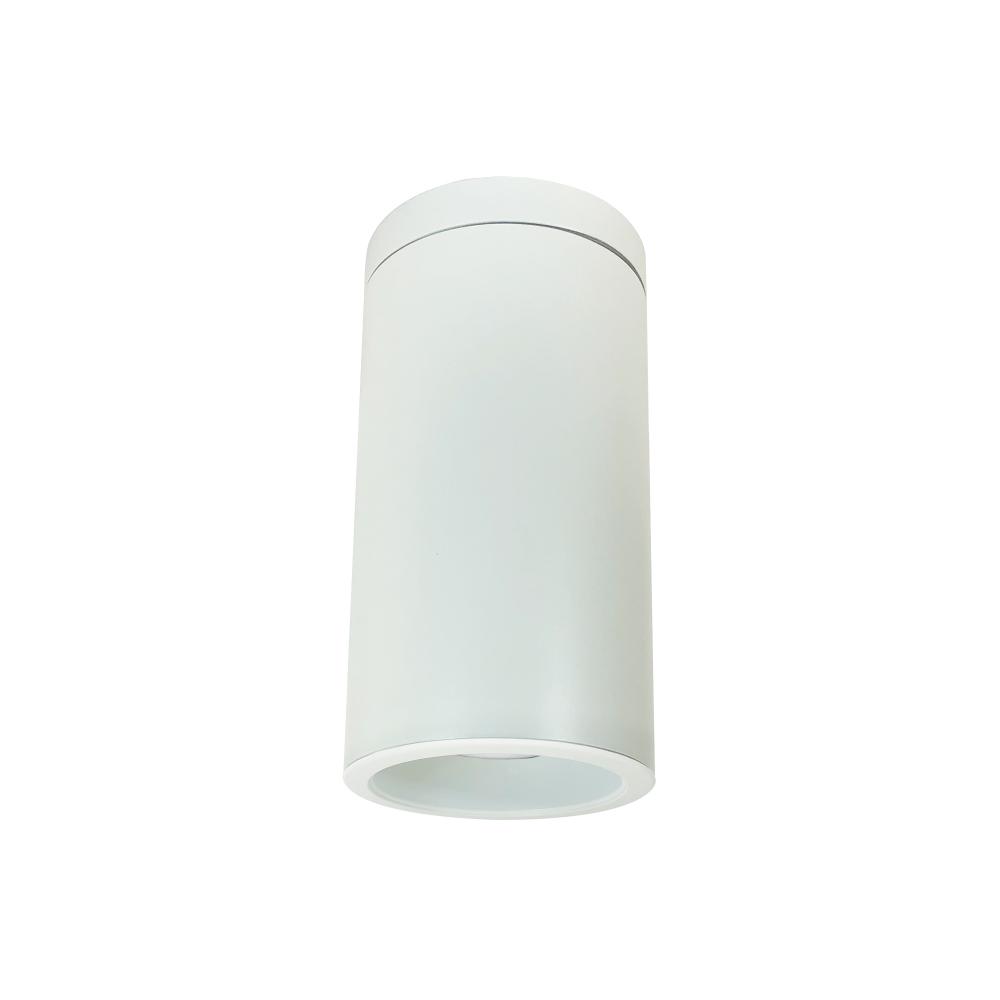 6" Cobalt Surface Mount Cylinder, White, 1000L, 2700K, White Reflector, 120V Triac/ELV Dimming
