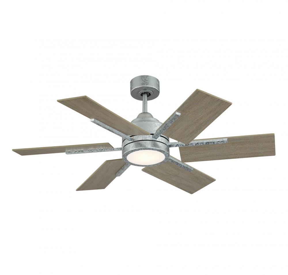 Farmhouse II 44" LED Ceiling Fan in Galvanized