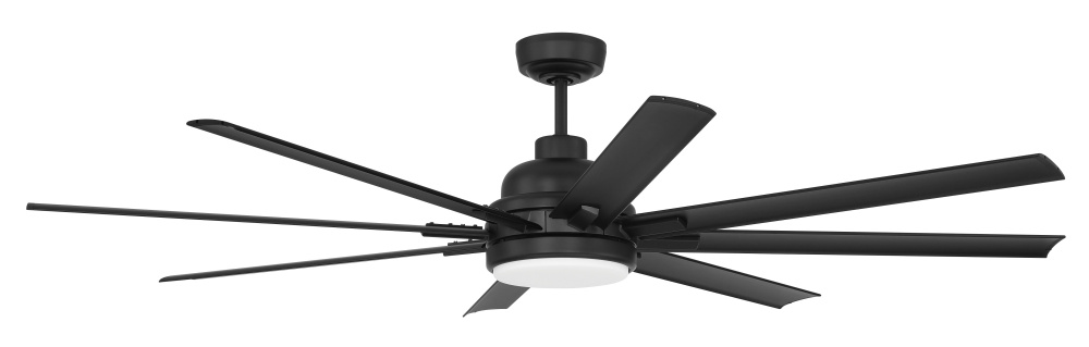 65" Ceiling Fan w/Wi-Fi, DC Motor, Blades, LED Light Kit, Wet Rated