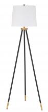 Craftmade 86267 - BL75LTX, Black/Satin Brass Tri-pod Base with White Shade
