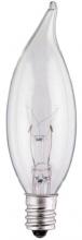 Westinghouse 0327300 - 15W CA8 Flame Tip Incandescent Clear E12 (Candelabra) Base, 120 Volt, Box