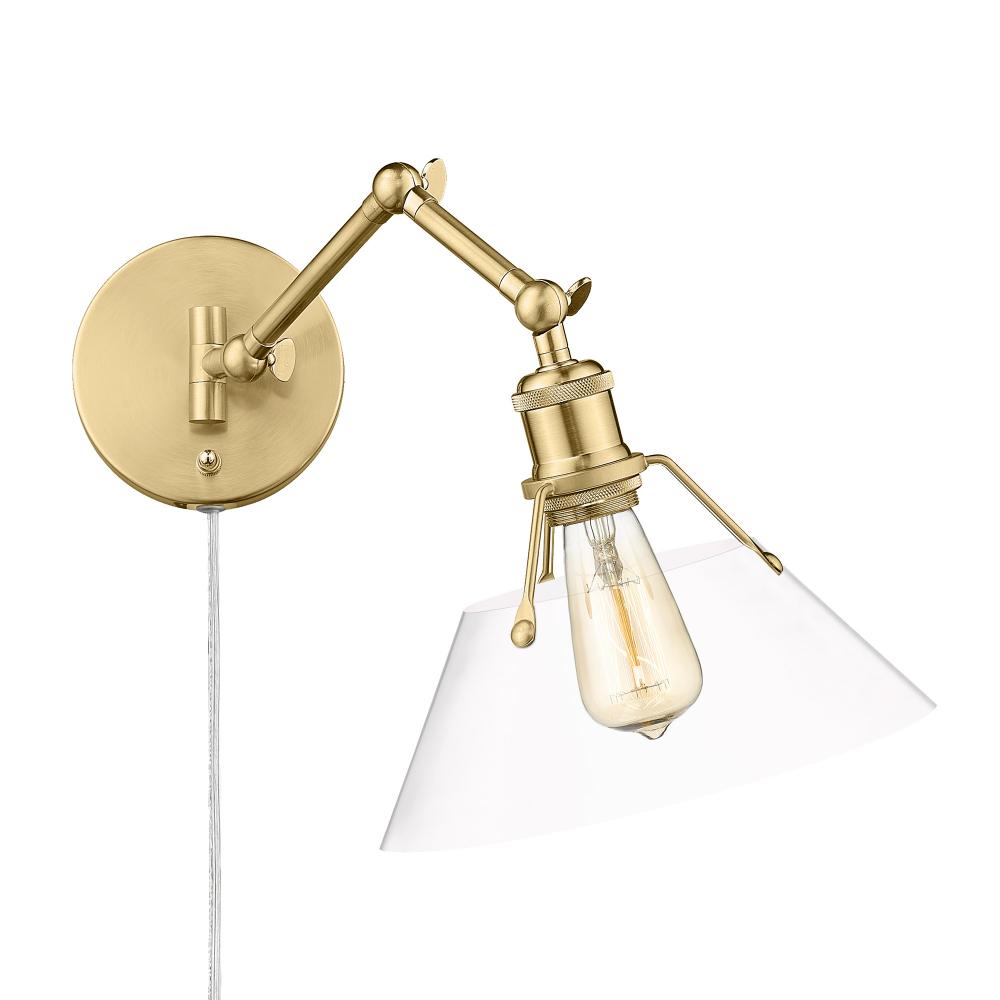 Orwell Articulating Wall Sconce in Brushed Champagne Bronze with Clear Glass