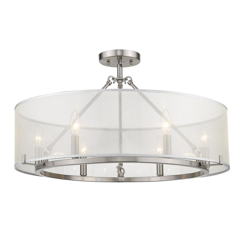 Alyssa 6 Light Semi-Flush - Long Rod Only