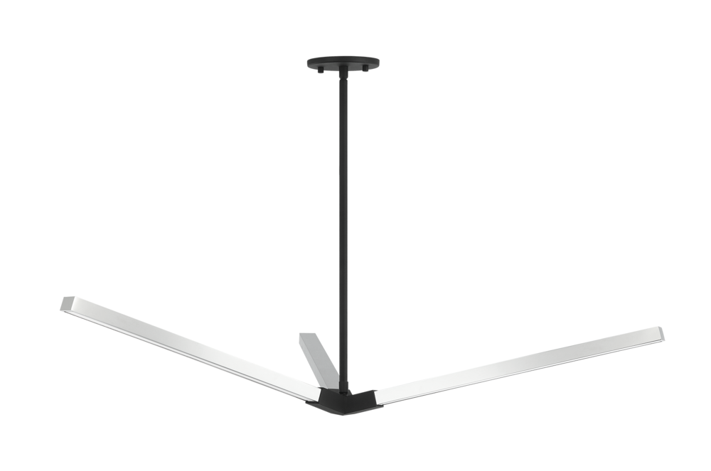 Asterisk Matte Black + Chrome Pendant