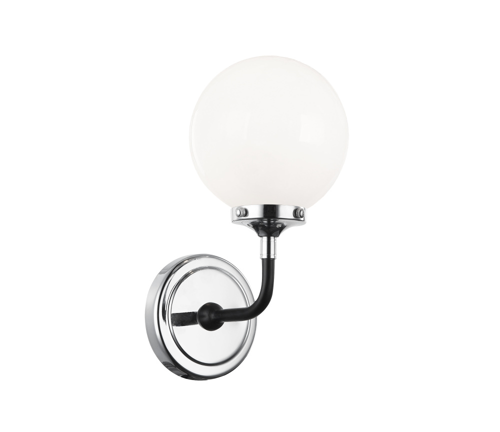Particles Black and Chrome Wall Sconce