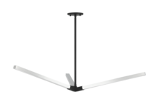 Matteo Lighting C66812MBCH - Asterisk Matte Black + Chrome Pendant