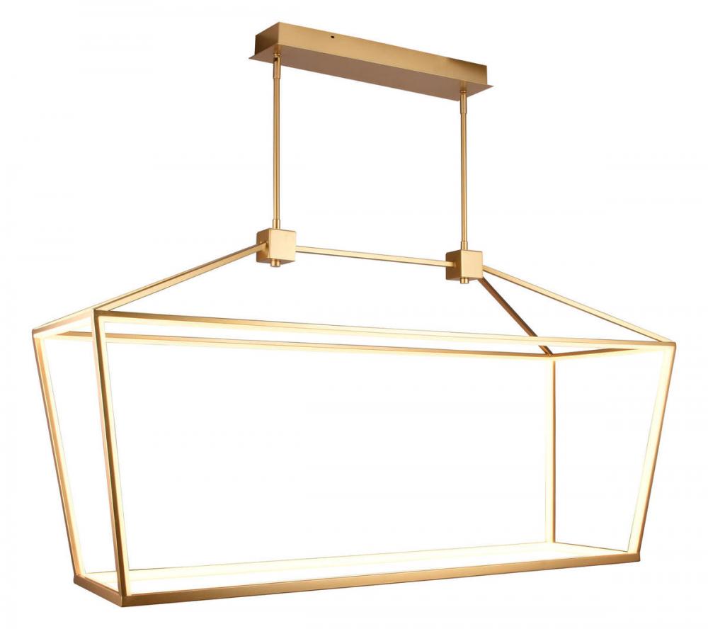 Park Ave. Led Large Linear Cage Pendant