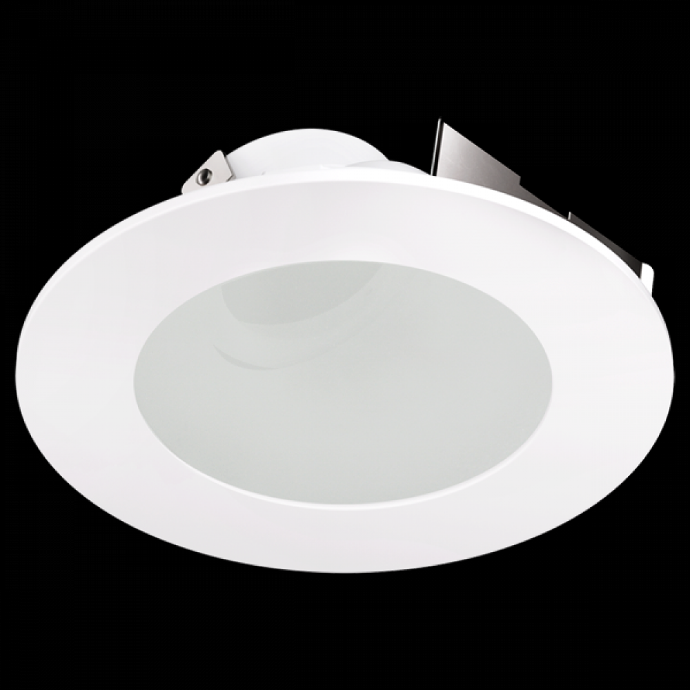 4" WHT RND SLPD RFLCTR W/FRSTD LNS KOTO
