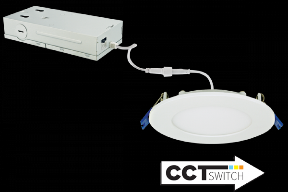4"LED PANEL LGT 12W 800LMN 5CCT 120-347V