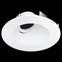 Elco Lighting ELK4347W - 4"KOTO WHT RND SLOPED RFLCTR W/ CLR GLSS