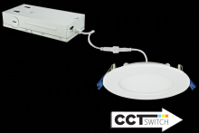 Elco Lighting ERT41DXCT5W - 4"LED PANEL LGT 12W 800LMN 5CCT 120-347V