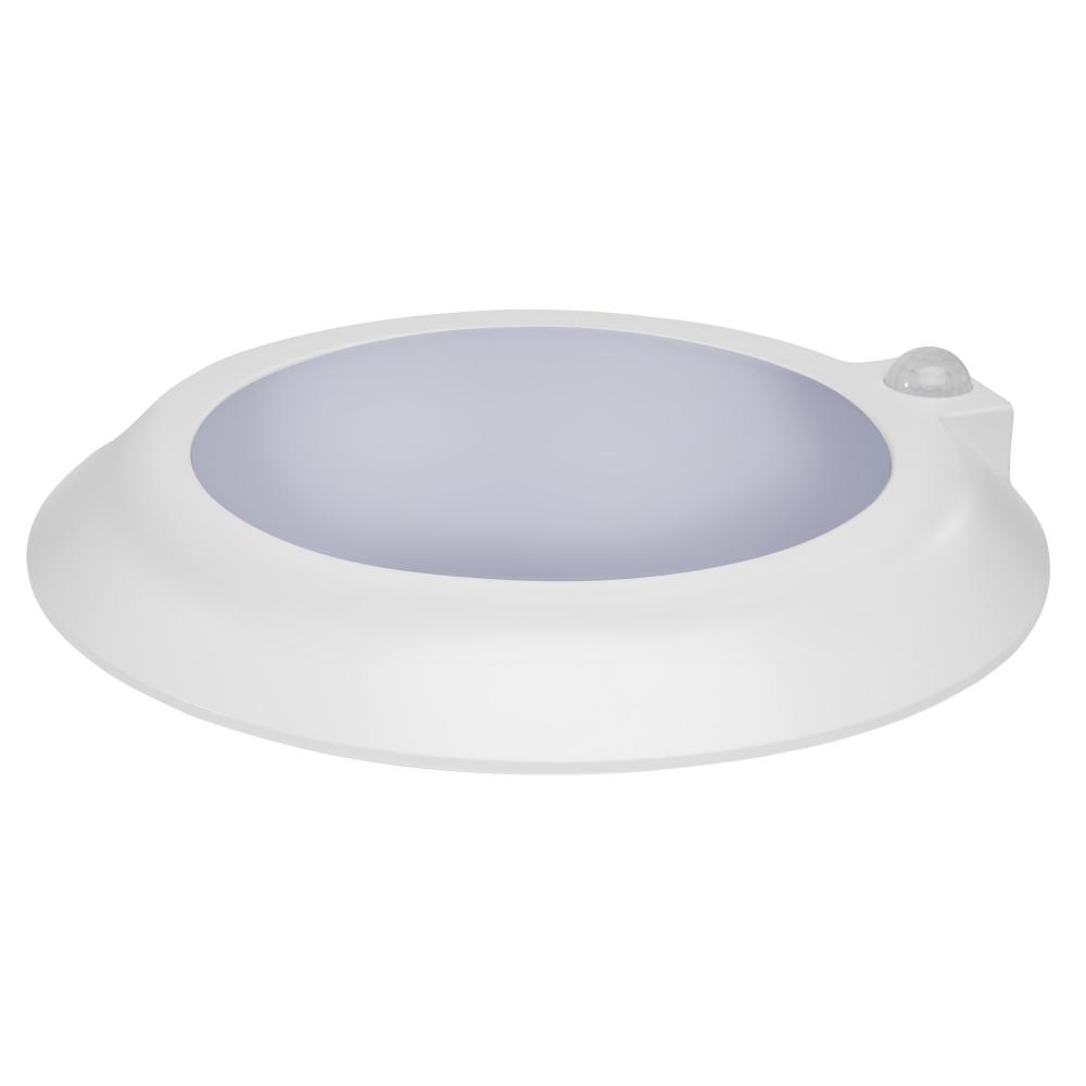 10 Inch; LED Disk Light; Fixture with Occupancy Sensor; White Finish; CCT Selectable