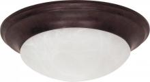 Nuvo 60/280 - 1 Light - 12" Flush with Alabaster Glass - Old Bronze Finish