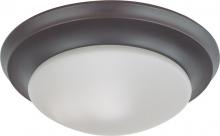 Nuvo 60/3175 - 1 Light - 12" Flush with Frosted White Glass - Mahogany Bronze Finish