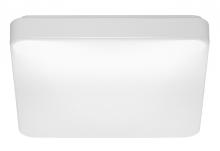Nuvo 62/1217 - 14 inch; Flush Mounted LED Fixture; CCT Selectable; Square; White Acrylic; with Sensor