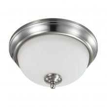 Nuvo 62/1562 - 19 Watt; 11 inch; LED Flush Mount Fixture; 3000K; Dimmable; Brushed Nickel; Frosted Glass