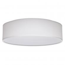 Nuvo 62/999 - 15 inch; CCT Selectable; Fabric Drum LED Decor Flush Mount Fixture; White Fabric Shade; Acrylic