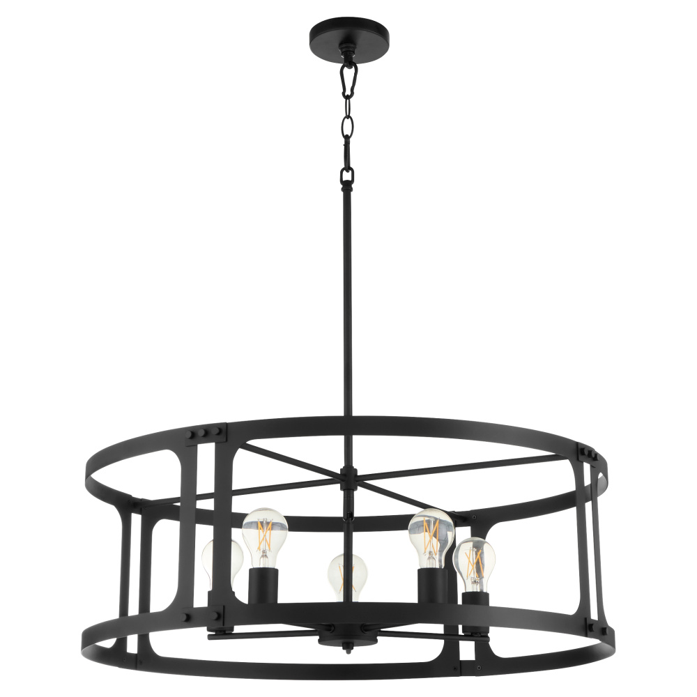 COLBURN 5 LIGHT PENDANT - MATTE BLACK