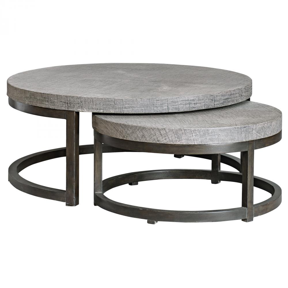 Uttermost Aiyara Gray Nesting Tables, S/2