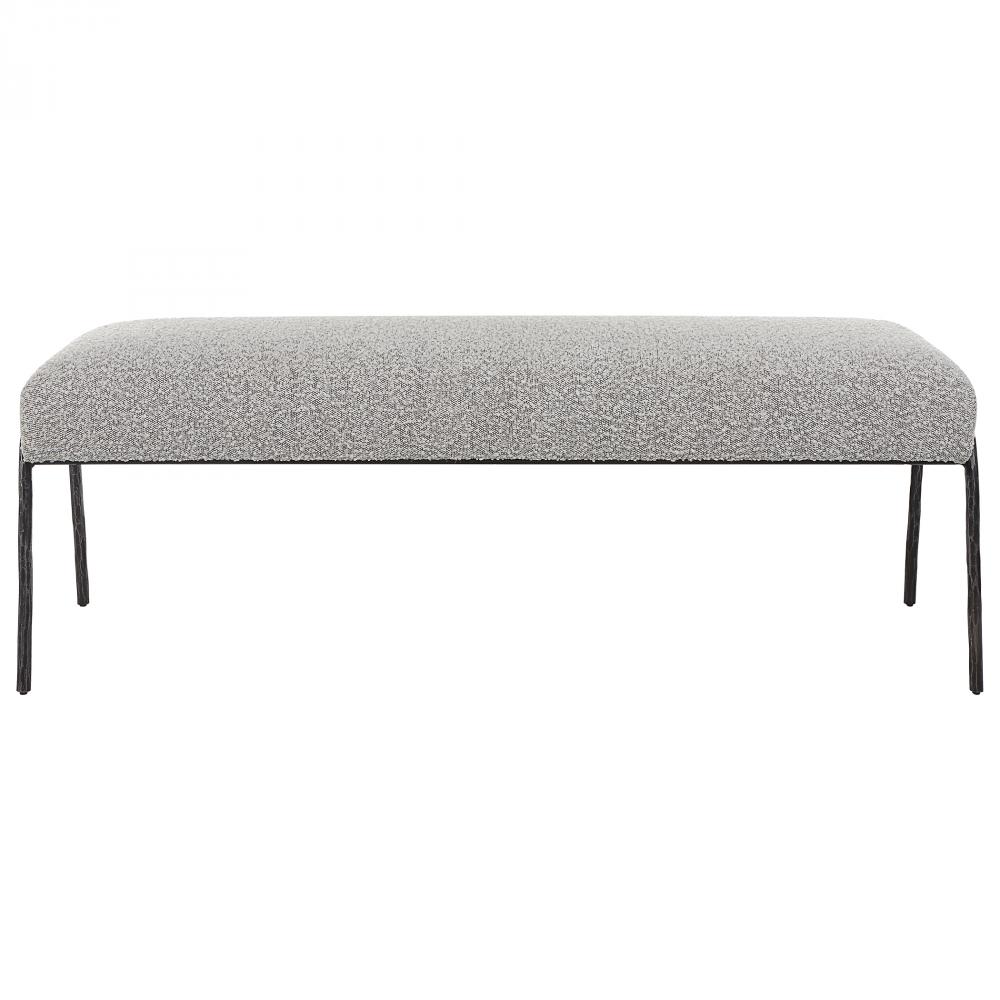 Uttermost Jacobsen Modern Gray Bench