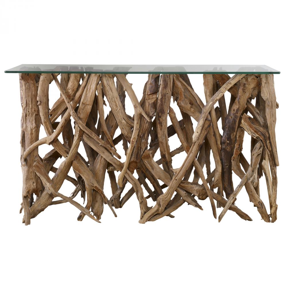 Uttermost Teak Wood Console