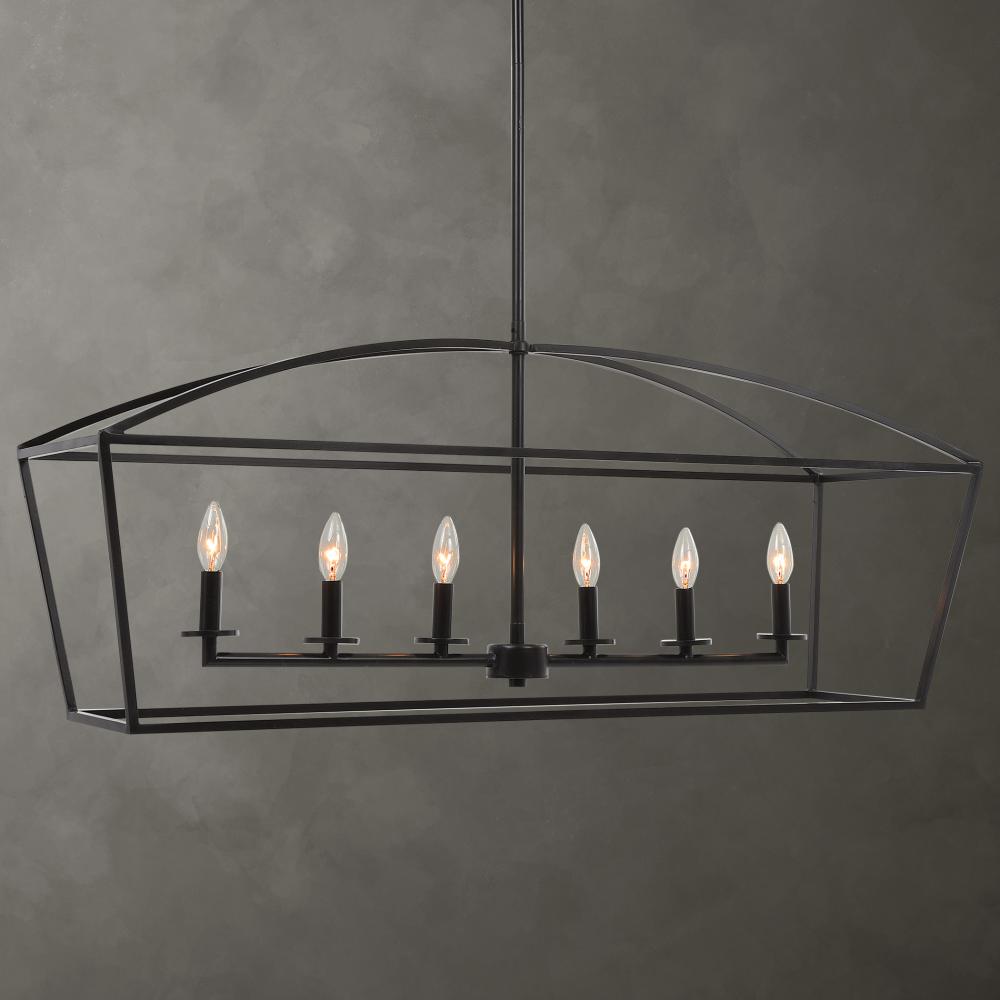 Uttermost Clayton 6 Light Linear Chandelier