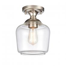 ELK Home 81574/1 - Agnes 8'' Wide 1-Light Semi Flush Mount - Satin Nickel